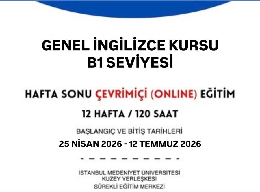 B1 Seviyesi Genel İngilizce Kursu Çevrimiçi (Online)
